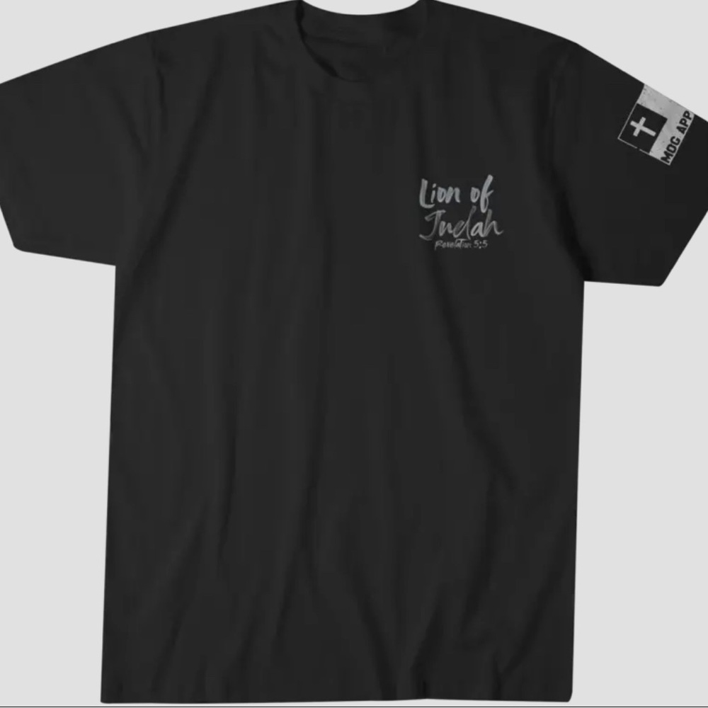 Faith Based Lion of Judah Men’s Black T-Shirt Large